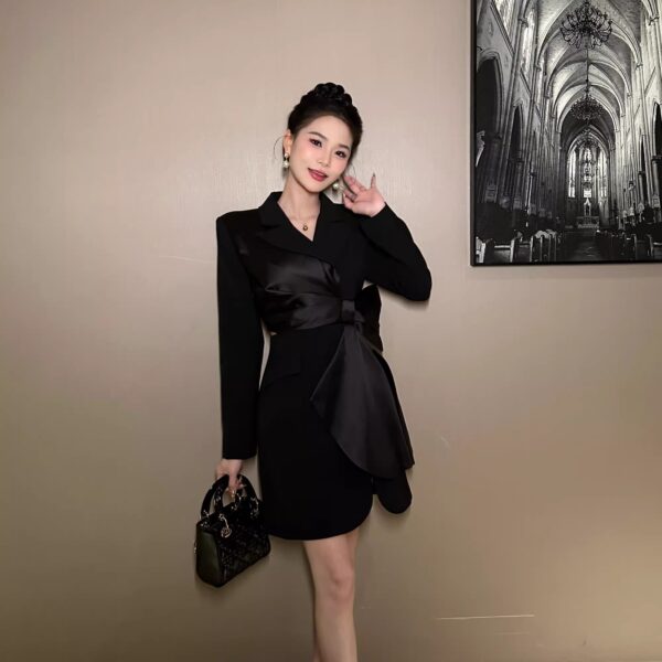 Unique original design irregular sexy light luxury fashionable celebrity temperament suit dress waist-hugging short skirt