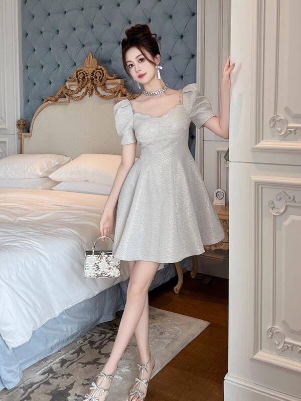 Temperamental small person looks tall and a line dress for women in summer design, sweet temperament, birthday party dress for daughter - Image 2