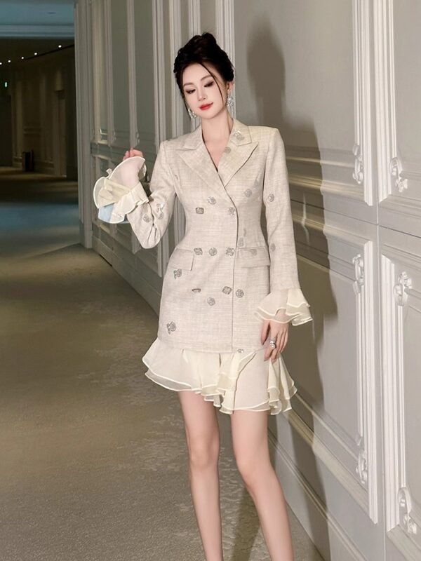 【Original by designer】Exquisite dresses for formal occasions, autumn and winter, old Qian style outfits for women's high-end suits - Image 3