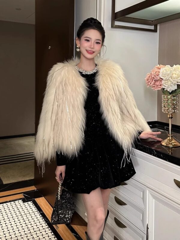 European station black evening dress for women 2025 new high-end hot diamond waist slimming flower bud skirt spring dress - Image 4