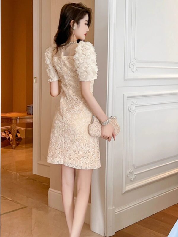 Lace dress for women in summer new style, gentle style, high-end style, usually wear dresses, hip-wrapped mid-skirt - Image 4