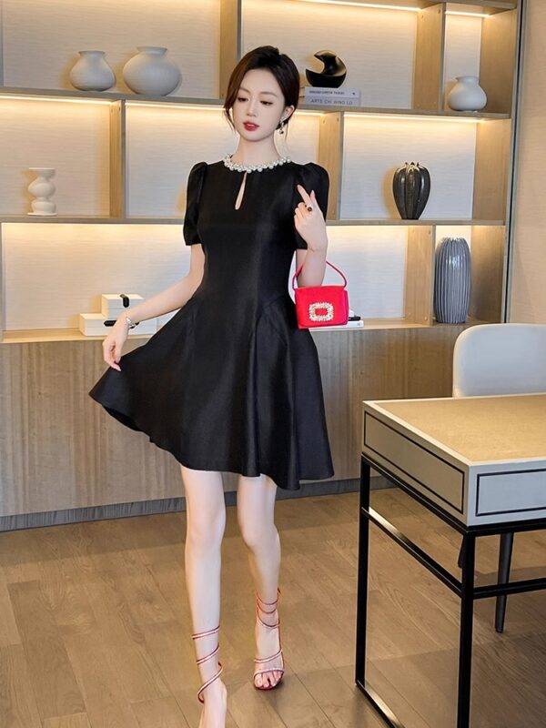 French banquet super beautiful dress dress summer commuting retro light luxury style light luxury socialite A-line skirt - Image 4