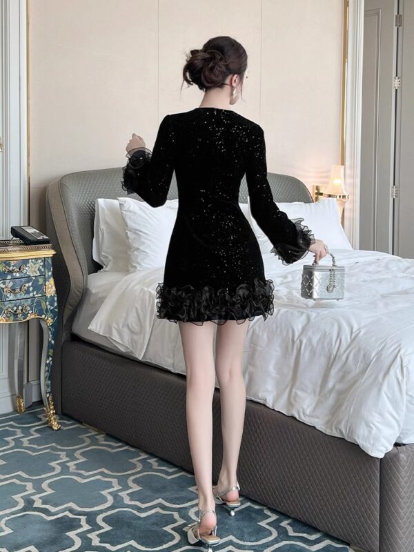 European station age-reducing 2025 super hot dress spring new women's high society noble style evening dress skirt - Image 4