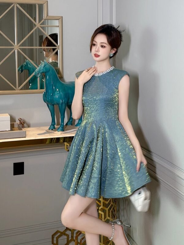 Evening dress 2025 new high-end summer new dress sleeveless high-waisted slim small a-line skirt - Image 5