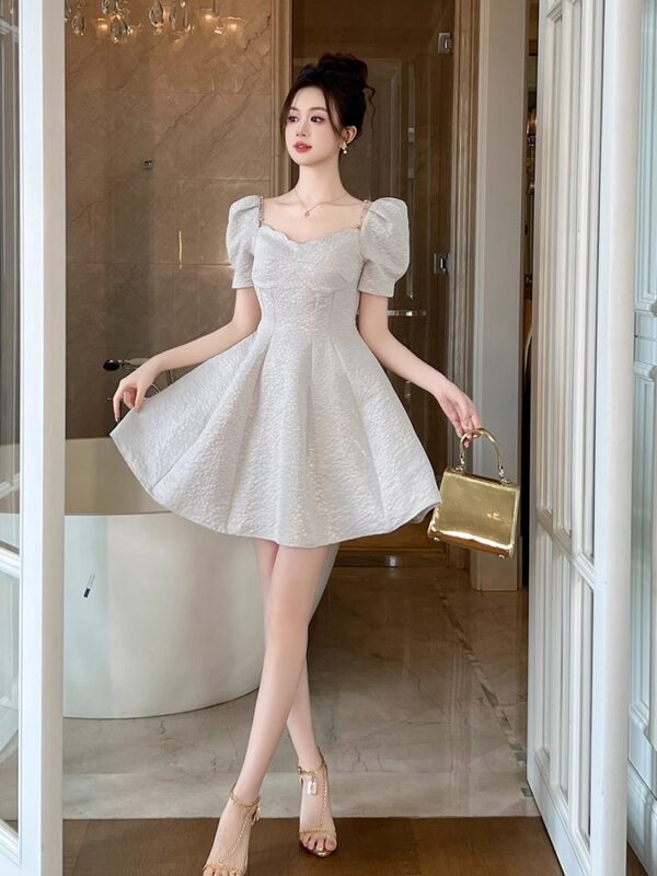 Temperamental small person looks tall and a line dress for women in summer design, sweet temperament, birthday party dress for daughter - Image 5