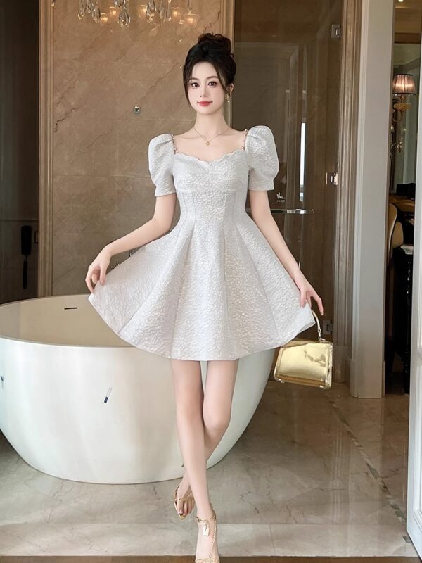 Temperamental small person looks tall and a line dress for women in summer design, sweet temperament, birthday party dress for daughter - Image 6